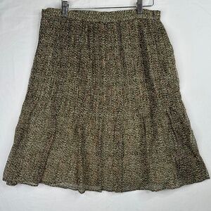 W by Worth Green Silk‎ Skirt Size 10